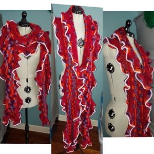 OOAK handmade crochet boa scarf
